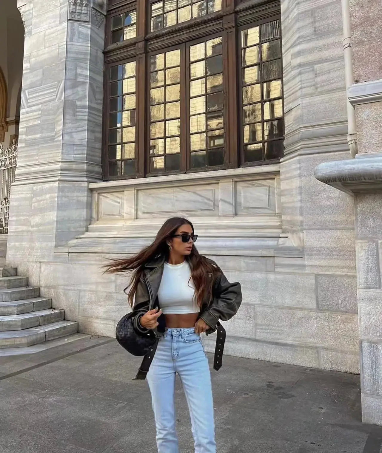 Mila - Leather Biker Jacket