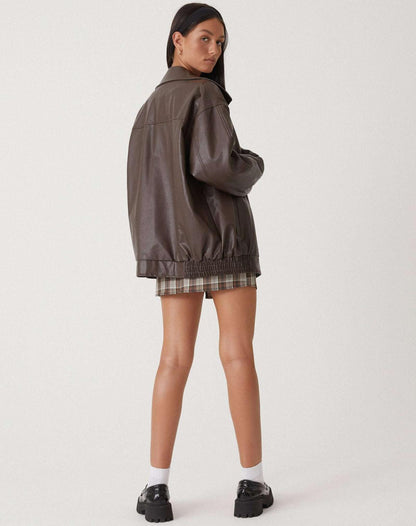 Stacey - Oversized Leather Jacket