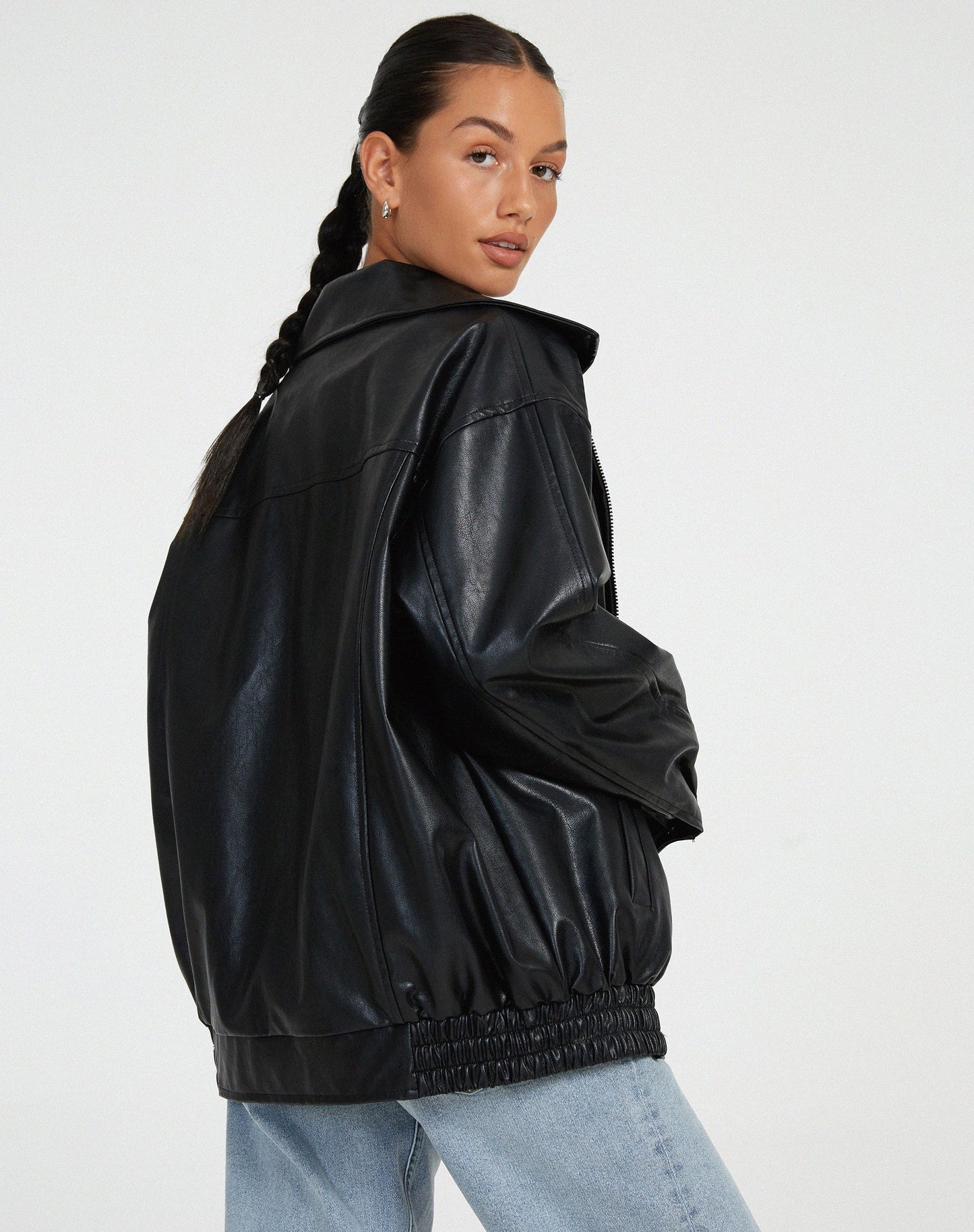 Stacey - Oversized Leather Jacket