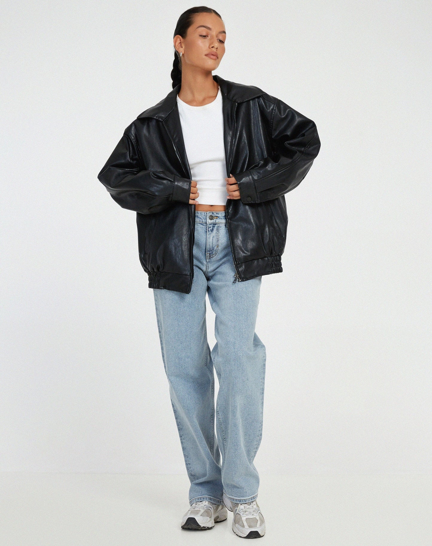 Stacey - Oversized Leather Jacket
